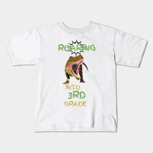 Roaring Into 3rd Grade Kids T-Shirt